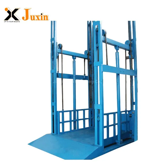 OEM Warehouse High Speed Vertical Cargo Lift Hydraulic Goods Elevator