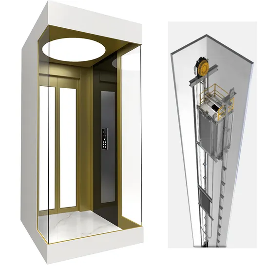 Cost Price Gearless Traction Machine Panoramic Elevator