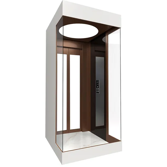 Sightseeing Lift AC Drive Type Applicable 800kg Glass Safe Commercial Panoramic Elevator