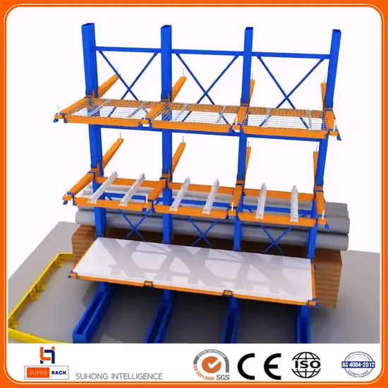 Adjustable Outdoor Hot DLP Galvanized Cantilever Frame Steel Single Double Side Arm Cantilever Shelves Roll Storage Racking for Industrial Pipe Long Materials