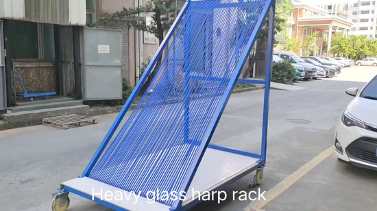 Sheet Vertical Sorting Cart Glass Transport Rack Transportation Glass Harp Rack