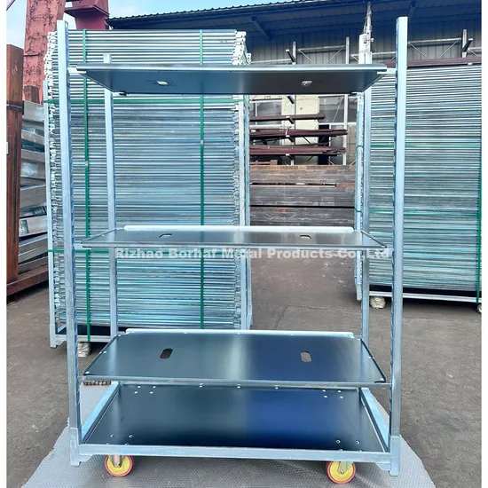 Multi-Tier Nursery Trolley Transport for Flower Plant Shipping Carts