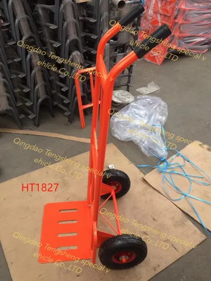 Ht1827 High Quality Hand Truck with Load 250kg Pneumatic Wheel Wheelbarrow