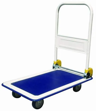 High Quality Four Wheels Capacity Steel 300kgs Black Platform Hand Truck Trolley
