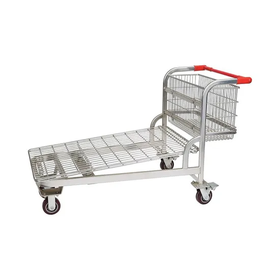 Five Wheels Heavy Duty Warehouse Hand Flatbed Trolley