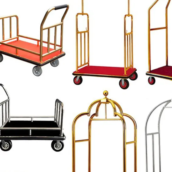 New Stainless Steel Mute Wheels Luggage Hand Push Flatbed Trolley