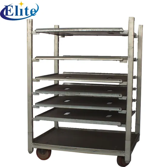 Manual Cart 4 Wheels Flower Trolley for Garden Center