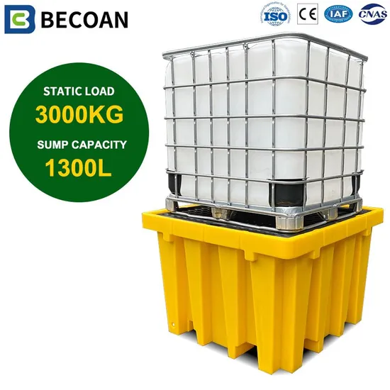 for Spill Control Factory Customized IBC Bund Heavy Duty Industrial Rackable 1300L/ 343 Us Gal Plastic Spill Pallet