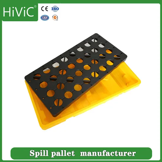 HDPE Heavy Duty Warehouse Storage Euro Industrial Flat Anti Recyclable Nestable Feet Runner Printing Oil IBC Spill Containment Plastic Pallet