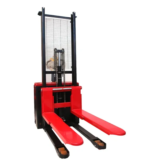 2000kg Lifting Height 1600mm-3500mm Battery Manual Hydraulic Forklift Electric Pallet Stacker