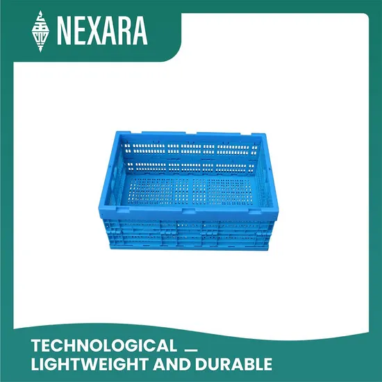 Nexara Foldable Reusable PP Colorful Customizable Logistic Collapsible Plastic Storage Basket