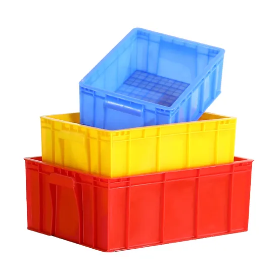 Plastic Stackable Logistics Crate Transportation Turnover Box with Lid Warehouse Storage Box