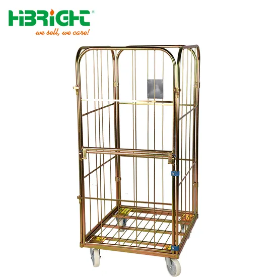 Customized Durable All Around Use Electrostatic Spray Plastic Base Roll Container