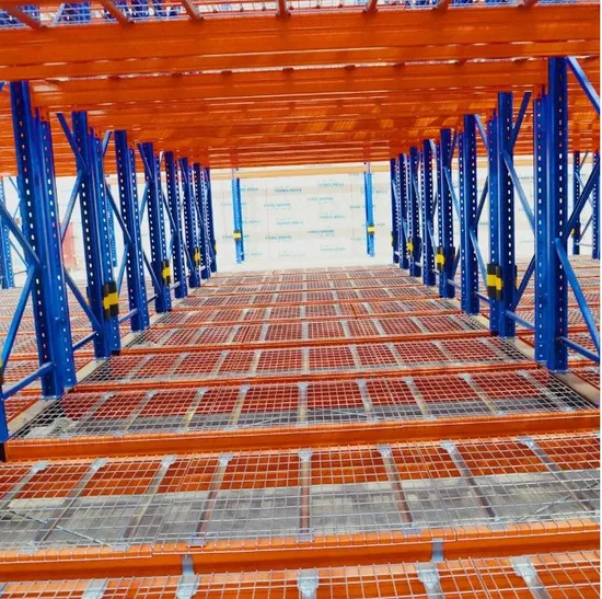 Warehouse Standard Size Flare Waterfall Welded Galvanized Steel Metal Storage Decking Wire Mesh for Pallet Racking