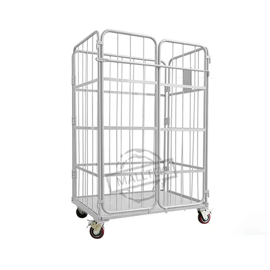 Foldable Wire Mesh Steel Warehouse Metal Roll Storage Container Cage