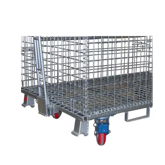 Wmc1005 High Load-Bearing Capacity Steel Cage Mobile Steel Hand Wire Mesh Cage with Four Wheels