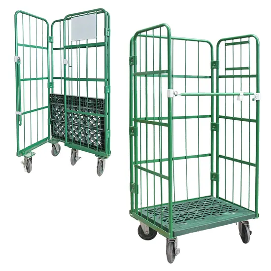 Warehouse Roll Cage Trolley with Open Front