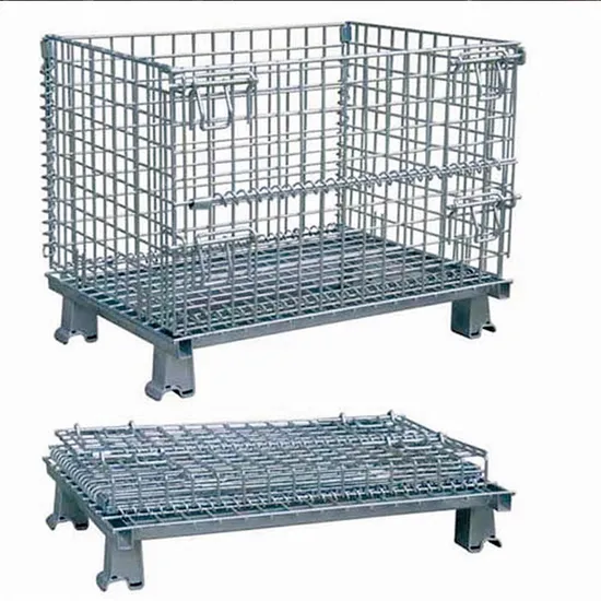 Low Price Foldable Portable Metal Wire Mesh Storage Rack Stillage Cage