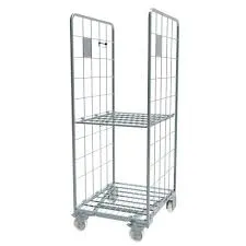 Supermarket Express Delivery Logistic Storage Galvanized Foldable Roll Container