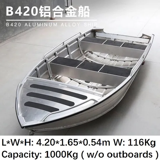 B Range Professional Luxury Aluminum Boat CE Outboard Motor Boat Welded Craft Affordable Hull Boat