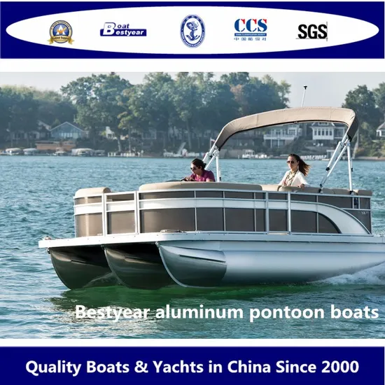 Bestyear 6-12m Aluminum Pontoon Boats for Sightseeing or Pleasure
