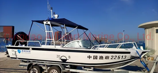 Factory Aluminum Fisher 6.5m Open Fishing Boat, Law Enforement Boat From China
