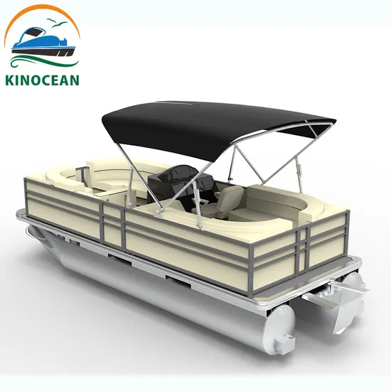 Kinocean 18FT Party Barge Pontoon Boats with EVA Floor