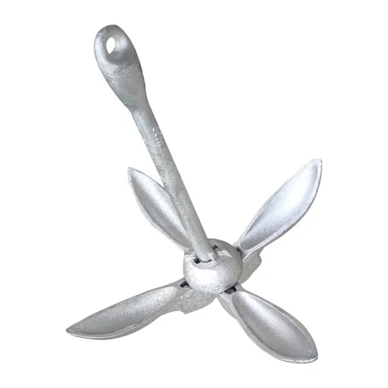 Galvanized Steel Folding Grapnel Anchor 0.7-16kg for Boat Marine Yacht
