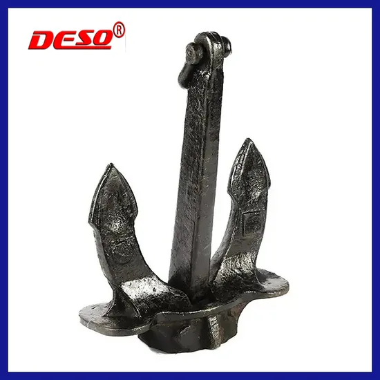 Black Marine Boat Chain Anchor / Carbon Steel Heavy Duty Ship Hall Anchor