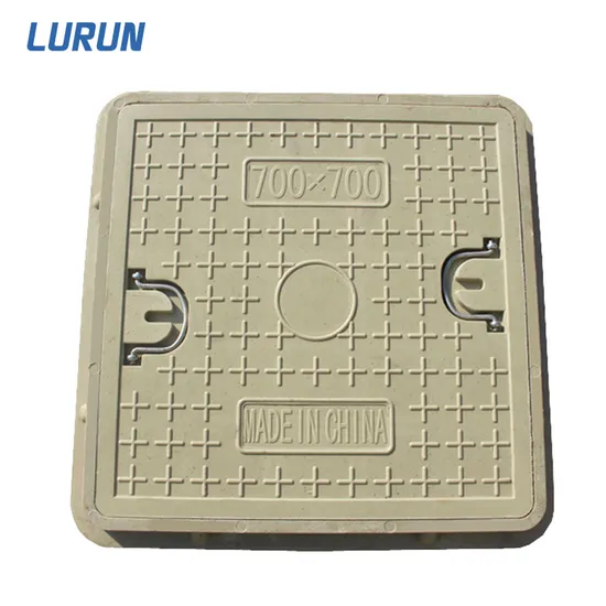 700X700mm FRP/GRP Composite Square Manhole Cover with Pull Rings