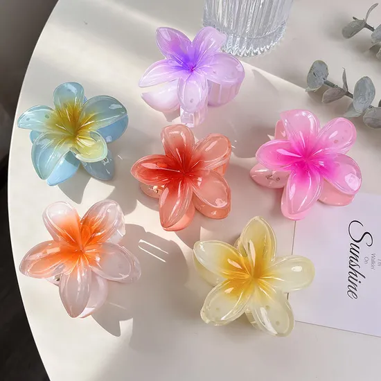 Wholesale Large Premium Gradient Egg Flower Gripper Clip