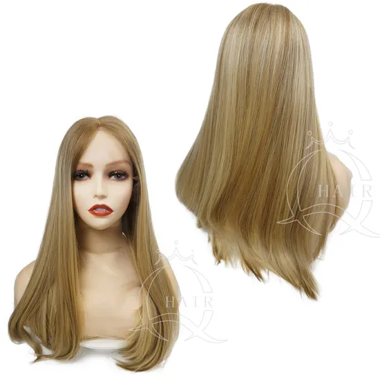 Dark Root Blonde Color Human Hair European Hair Remy Hair Virgin Hair Wig Customized Natural Hair Wig Lace Top Wig Lace Front Wig Medical Hair Loss Wig