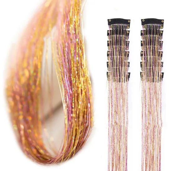 Sparkle Shiny Hair Extensions Hippie Braiding Headdress Hair Braiding Tools Hair Tinsel