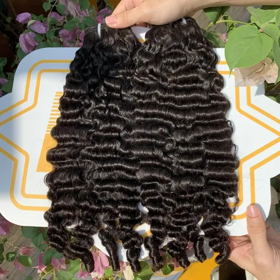 Wholesales Natural Black Super Virgin Burmese Curly Human Hair Bundles
