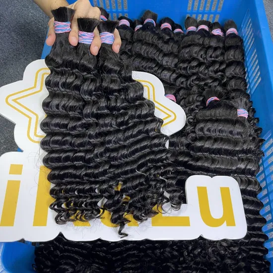 Dkl Deep Curl Human Hair for Braiding 100% Unprocessed No Weft Hair Bulk