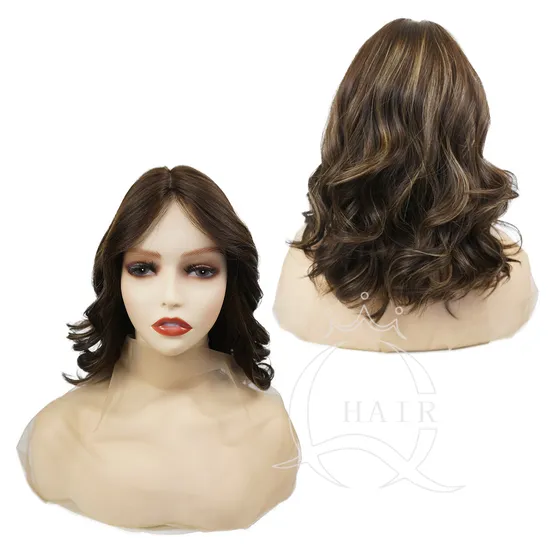 Natural Color Silk Top Wig Front Lace Wig Kosher Jewish Wig Factory Direct Sale Customized Human Hair Wig Remy Hair Medical Hair Loss Wigs