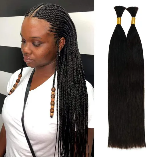 Human Hair Bulk for Braiding No Weft Straight Bulk Hair Extensions Human Hair Bulk