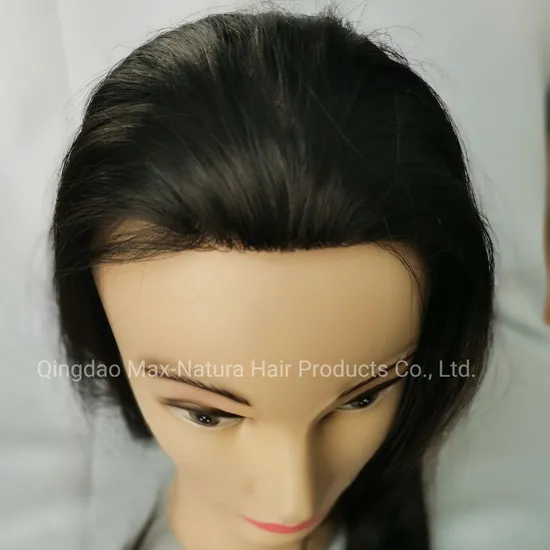 Most-Natural Growing-Looking Custom-Made Silk-Top Injected Lace Human Hair Toupees Made of Remy-Human-Hair