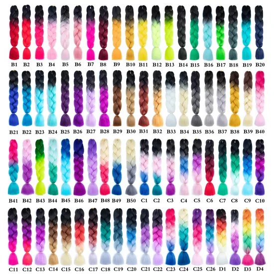 24" 100 G Hot Selling Jumbo Box Braid Ombre Braiding Hair African Crochet Braids Hair Synthetic Hair Extensions