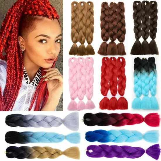 82 Inch Braiding Hair Synthetic Ombre Braiding Hair Attachments Hair Braids