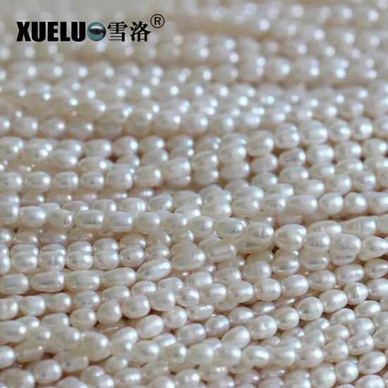 5-6mm Rice Shape Cheap Natural Cultured Freshwater Pearl String Wholesale
