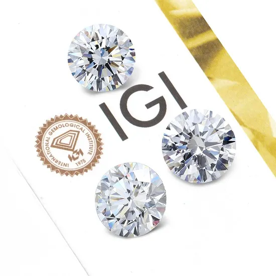 Starsgem 1CT 1.5CT 2CT 2.5CT 3CT Different Sizes Igi Certificate CVD Hpht Defg Vs Vvs Wholesale Synthetic Round Lab Grown Diamonds Sale in Stock