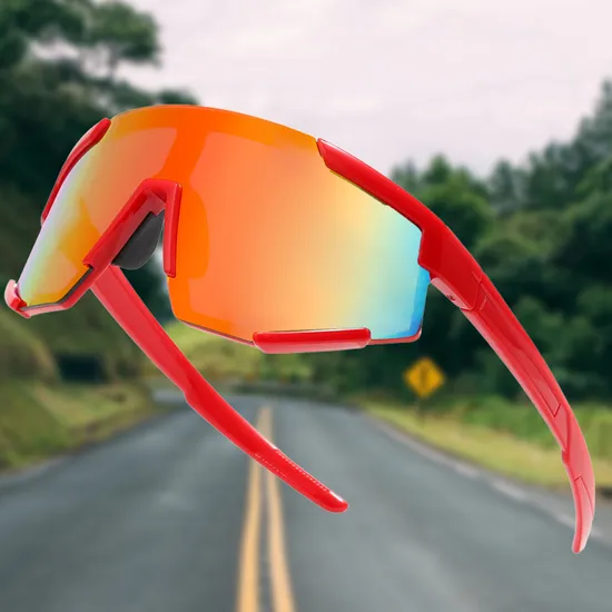 UV400 Running Road Bike Sports Protective Glasses Purple PC Lens Outdoor Cycling Riding Goggles Sunglasses