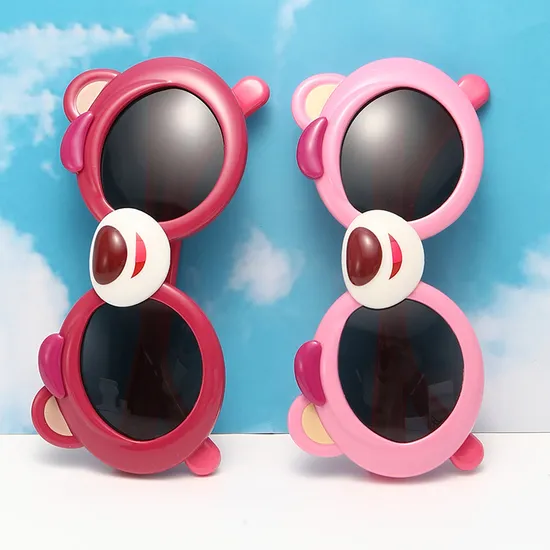 Children′s Silicone Polarized UV Protective Sunglasses Cute Cartoon Bear Sunglasses for Boys and Girls