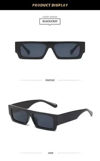 2025-Designer Eyewear Shades Women Men Fashion Vintage Brand Your Own Sun Glasses Flat Top Rectangle Sunglasses with Logo Branding