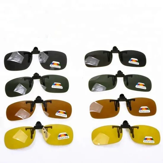 4 Colors Polarized Sunglasses Clip on Eyewear Myopia Glasses for Fishing Driving Traveling Night Vision Flip up Sunglass Oculos