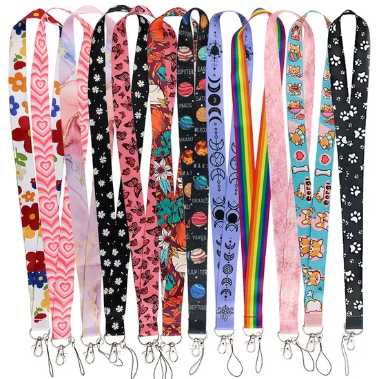 Promotional Custom Printed Heat Transfer Neck Sublimation Polyester Lanyard with Logo