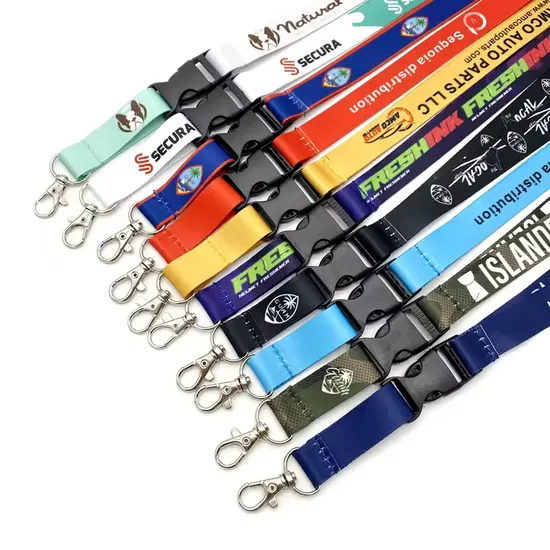 Custom Promotion Gift Printed Ribbon Sublimation Lanyard Strap, Cheapest Nylon Lanyard Polyester Lanyard, Neck Lanyard, Kaychain Lanyard with ID Holder & Card