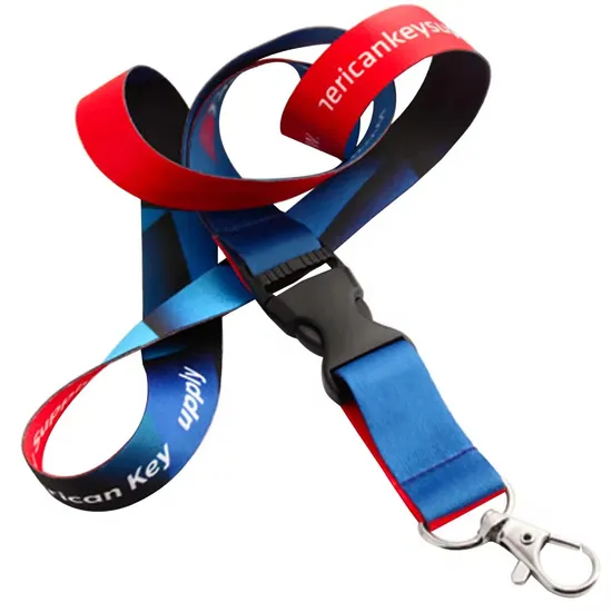 Free Sample No Minimum Order Custom Printed Sublimation Neck Lanyards with Logo