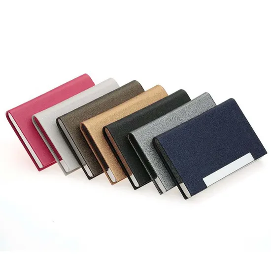 Custom Business Name Card Holder PVC Leather Credit SIM ID Card Holder Name Card Holder
